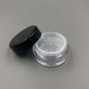 Clear 1G 1ML Plastic Powder Puff Container Case Makeup Cosmetic Jars Face Powder Blusher Storage Box With Sifter Lids Oibim