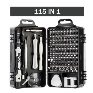 Skruvmejslar Skruvmejsel Kit Precision Skruvdrivrutin 115 Iin 1 Torx Hex Magnet Wrench Borr Bit DIY Reparation Skruvmejsel Handverktyg