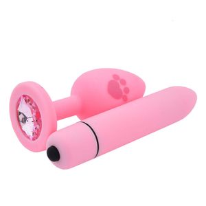 Sex Toy Massager Sexy Cute Cat Claw Anal Plug Silicone Unisex Stopper Adult Toys for Men Women Couples