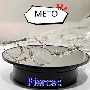 Sonnenbrillenrahmen GENTLE METO Luxusdesign 2023 Pierced Wedding Diamond Series Oval Small GM Frame Glasses Co Branded Style 231127