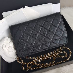 Bolsas de noite femininas de grife woc caviar couro acolchoado corrente CC bolsa messenger bolsas masculinas bolsas de cidade de luxo e bolsas de mão bolsa crossbody bolsa clássica com aba