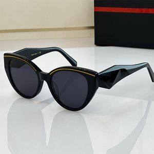 Luxury Brand Mens Cat Eye Sunglasses For Womens Designers Men Black Sunglasses Women Casual Shopping Versatile Style Glasses With box PR125