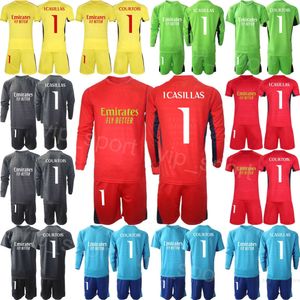 Clube Equipe Masculino Juventude Futebol Goleiro Thibaut Courtois Jersey Set 23-24 Manga Longa Iker Casillas Keylor Navas Kepa Arrizabalaga Lunin Camisa de Futebol Kits HuangMa