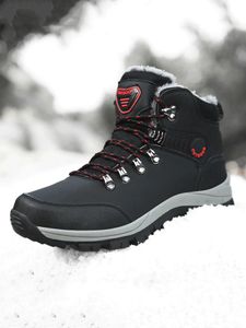 Stiefel Wasserdichte Männer Stiefel Hohe Qualität Winter Herren Schuhe Leder Rutschfeste Outdoor Große Größe Arbeit männer Turnschuhe Halten warme Schnee Stiefel 231128