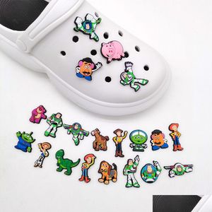 Wholesale Cartoon black anime characters Charms for Boys - Childhood Memories Comic Characters Soft PVC Shoe Decoration Buckle - Funny Gift Idea (DHCN4)