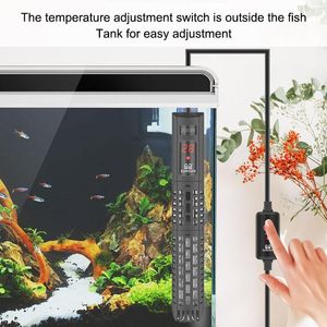 Suprimentos SUNSUN Aquecedor de Aquário Submersível Tanque de Peixes Display LCD Digital Ajustável Haste de Aquecimento de Água Controle de Temperatura Constante 500W