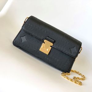 Chain Crossbody Bag Clutch Bag Women Handbags Top Quality Flap Shoulder Bags All Steel Hardware Latch Embossed Letter Genuine Leather Cell Phone Pocket Purse