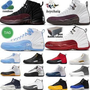 12 basketskor för män kvinnor 12s körsbärsfält lila stealth blommor slutspelet omvänd influensa spel hyper royal taxi gamma blå 11 11s mens tränare sport sneakers