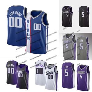 Men Basketball Jerseys Deaaron Fox Keegan Murray Terence Davis Trey Lyles Harrison Barnes Domantas Sabonis Davion Mitchell Malik Monk Kevin _Jersey