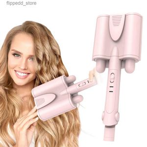 Curling Irons Hair Curling Iron Triple Barrels Curler Ceramic Big Water Wave Wavy Roller For Woman Electric Hair Waver Styling Narzędzia Q231128