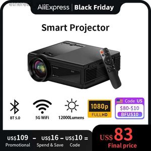 Proiettori Proiettore a fascio 4K WiFi 5G Bluetooth 5.0 no Android 1080P Fascio video per home theater Video Camping con USB HDMI Telefono Q231128