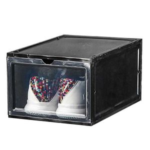 Aufbewahrungsbehälter PP transparent Schubladenkoffer Kunststoff Schuh es Stapelbare Box Schuhe Aufbewahrungsorganisator Display Box W0428