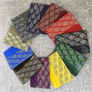 2023 luxury Designer Card Holder Mini Wallet Genuine goya Leather With Box purse Fashion Womens men Purses Mens Key Ring Credit Coin Mini Bag Charm Brown Canvas
