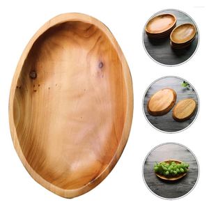 Dinnerware Sets Wood Snack Dish Dessert Plate Serving Jewelry Trinklet Holder Tray