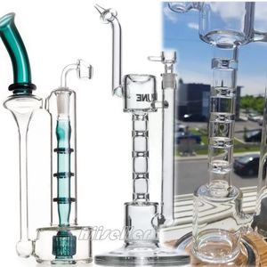 Bongs de vidro de 12,2 polegadas de altura Cachimbos de água Cachimbos de água Shisha Cachimbos de petróleo Plataformas de petróleo exclusivos Bong Dab Rig Bubbler com tigela de 14 mm