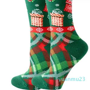女性クリスマスソックス面白いクリスマスサンタクロースツリースノーフラークエルクスノーコットンチューブクルーハッピーソック男性新年おかしな靴下
