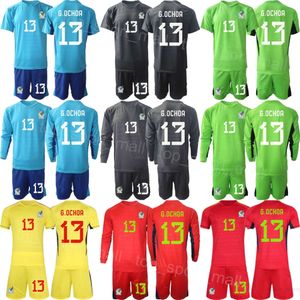 Drużyna narodowa 23 24 Mexico bramkarz 13 Koszulki Guillermo Ochoa Soccer Set Men Kids Long Sleeve 1 Corona Antonio Rodriguez Blanco Jorge Campos Football Kits