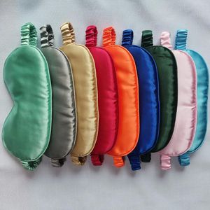 Wholesales Eyeshade Multi-color Other Arts and Crafts Imitated Silk Fabric Eye Mask Travelling Sleep Gift LL