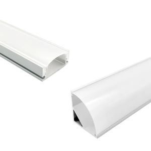 1M LED -aluminiumprofil för LED -stångljus, LED -strip aluminiumkanal, vattentät aluminiumhus med mjölk genomskinlig täckning