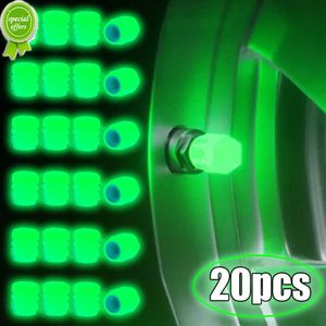 New Luminous Car Tire Valve Cap Fluorescent Night Glowing Decor Motorcycle Bike Wheel Nozzle Dustproof Tyre Valve Stem Caps