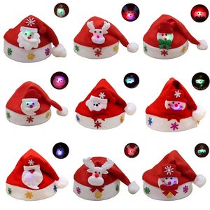 Sombrero rojo brillante de Papá Noel, sombreros de felpa Ultra suaves para Cosplay de Navidad, decoración navideña, sombreros de fiesta de Navidad para adultos