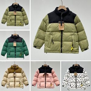 22SS Kinder Winter Daunenmantel North Puffer Jacken Damenmode Gesichtsjacke Paare Outdoor Warme Feder Outfit Outwear Mehrfarbige Mäntel 100-170