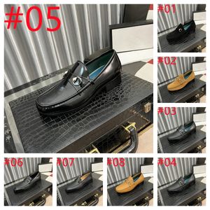 9 Modell Mäns bekväma mode Lyxiga äkta läderskor Män Dagliga affärer Loafers Shoes Formell Slip On Designer Män klädskor Skodonstorlek 38-45