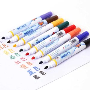 12PCSWATERCOLOR BRUSH S消去可能なTOYO 8カラーセットWB528キッズ幼稚園教育粗いホワイトボードペン卸売P230427