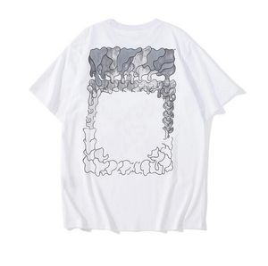 Off T-shirts Off Białe koszulki Trees Letni palce luźne koszulka z krótkim rękawem dla mężczyzn i kobiet drukowana litera x na czarnym druku ponadwymiarowym y6xj