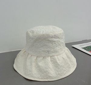 All-Match koreansk version av Fisherman's Hat Liten Floral Female Simple Everything Cleated Flowers Wide Eaves Sunscreen Visor Hat Student Basin Hats Sun Hat