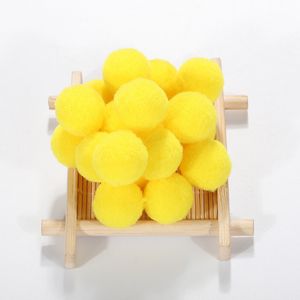 Yellow Craft Pom Poms Christmas Fuzzy Pompom Puff Balls, Small PomPoms Balls for DIY Arts, Crafts Projects, Christmas Home Decorations