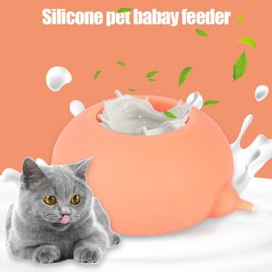 Feeding Bubble Milk Bowl Silicone 3 Nipples Puppy Nursing Station Milk Feeder 200ML Pet Accesions Pet Nursing Bottle