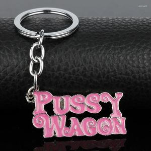 Kreki akcji film Kill Bill Vol.1 Pink Pussy Wagon List TEXT KLUCZ DELEKOWY METAL WIENDANT Jewelry Kobiety Przyjęcie urodzinowe Cosplay Akcesorium