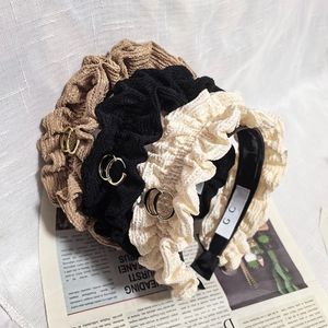 Bolha plissada bandana laço designer estilo headbands moda elegante doce feminino grampo de cabelo natal menina presente da família headwaer