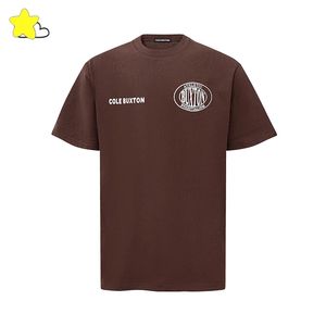 Grå brun svart vit överdimensionerad kort ärm tee-män kvinnor högkvalitativ bomullstryck t-shirt