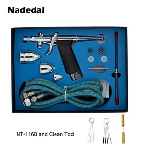 Spraypistolen Nassedal 0,3/0,5/0,8 мм двойное действие Gravity Airburhs 2CC 5CC 13CC Spray Gun NT116B SET SPAY SPARUSH SPARUS