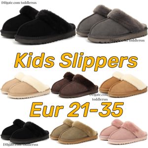 Barn tofflor småbarn australien klassiska sandaler baby ugglis ultra mini stövlar kastanj päls glider pojkar flickor barn ungdomar boot vinter fetter mules slip-on skor 21-35