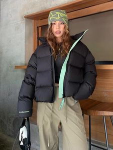 Casacos de trincheira femininos roupas de algodão curto casaco de inverno estilo coreano solto espessado jaquetas moda oversize