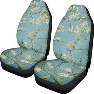 Copertini per sedili per auto interni Van Gogh Olio dipinto Plum Blossom Modello Design 2 Pacchetto Coperchio per veicoli resistenti a slittamento comodo