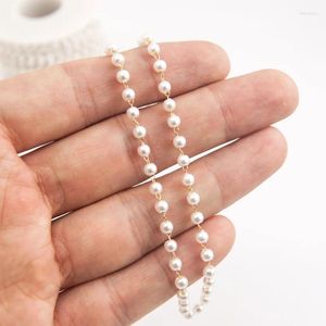 Ketten Edelstahl Für Frauen Künstliche Perle 3mm Perle Diy Armband Halskette Schmuck Kabel Kette Liefert Herstellung