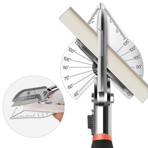 Schaar Multifunktions-Winkelschere, Zuschneidewerkzeug, PVC-Rohrschneider, professionelle Elektrikerschere, verstellbarer Winkel 35