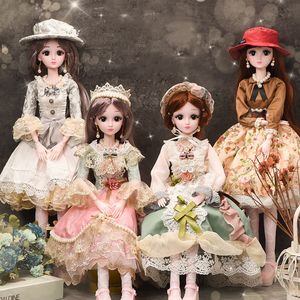 Dolls 13 BJD Ball połączona 60 cm dla dziewcząt prezent na pełny zestaw ciało z modą na buty Wig Vinly Head Baby Toys 230427