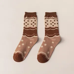 Women Socks Autumn Cute Bear Japanese Korean Girl Wearing Crew Comfort Knits Wool Stockings