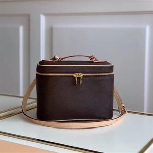 Eimer -Tasche für Frauen klassische Kosmetikkoffer Leder Umhängetasche Handtasche Make -up290a