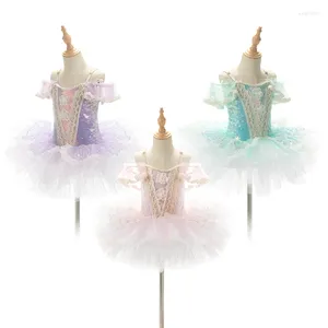 Scene Wear Girls Ballet Dress Performance Dance Swan Lake Tutu Costumes Princess Leotard för kvinnor 3 färger