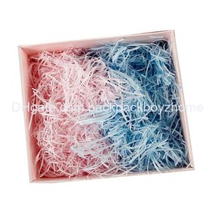 Presentförpackning 100g/pack 27 färger Wraps Fashion Craft Shredded Crinkle Paper Basket Shred Tissue Grass Filler Party Drop Deliver Dhkkz