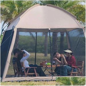 Tents And Shelters 6-8 Person Outdoor Cam Tent Mosquito Net Canopy Anti-Insects With Zipper Garden Waterproof Pop-Up Mesh Fishing Dr Dh9Ol