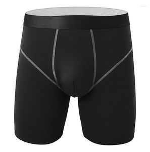 Unterhose Sexy Männer Unterwäsche Modal Boxershorts Homme Feste Höschen Mann Atmungsaktiver Beutel Langes Bein Männlicher Stamm Cueca Calzoncillo