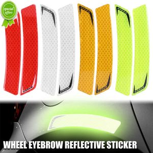 2pcs Car Body Warning Reflective Tapes Stickers Safety Driving Wheel Door Reflector Sticker Decals Exterior Accessories