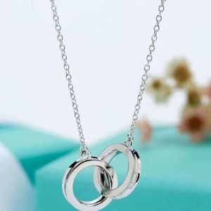 Any High Quality Platinum Rose Gold Circle Ring Necklace Classic Pendant Collar Chain